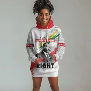 Martin Luther King Hoodie Dress Honoring The Legacy White Version LT05