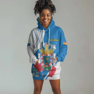 Melilla Spain Hoodie Dress Coat Of Arms With Map LT15
