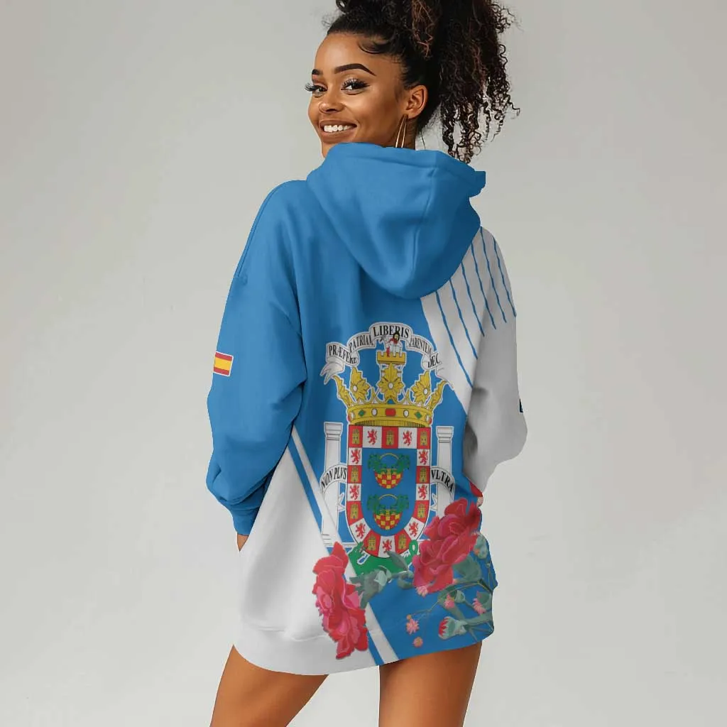 Melilla Spain Hoodie Dress Coat Of Arms With Map LT15