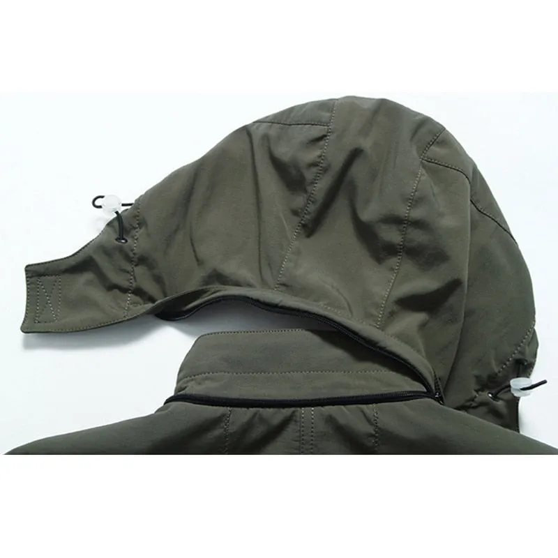 Men Jackets Casual Outwear Hiking Windbreaker Hooded Coats