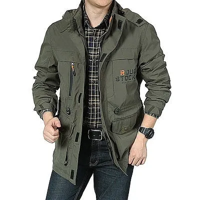 Men Jackets Casual Outwear Hiking Windbreaker Hooded Coats