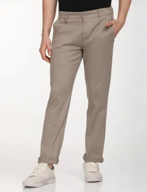Men's Beige Slim Fit Chinos