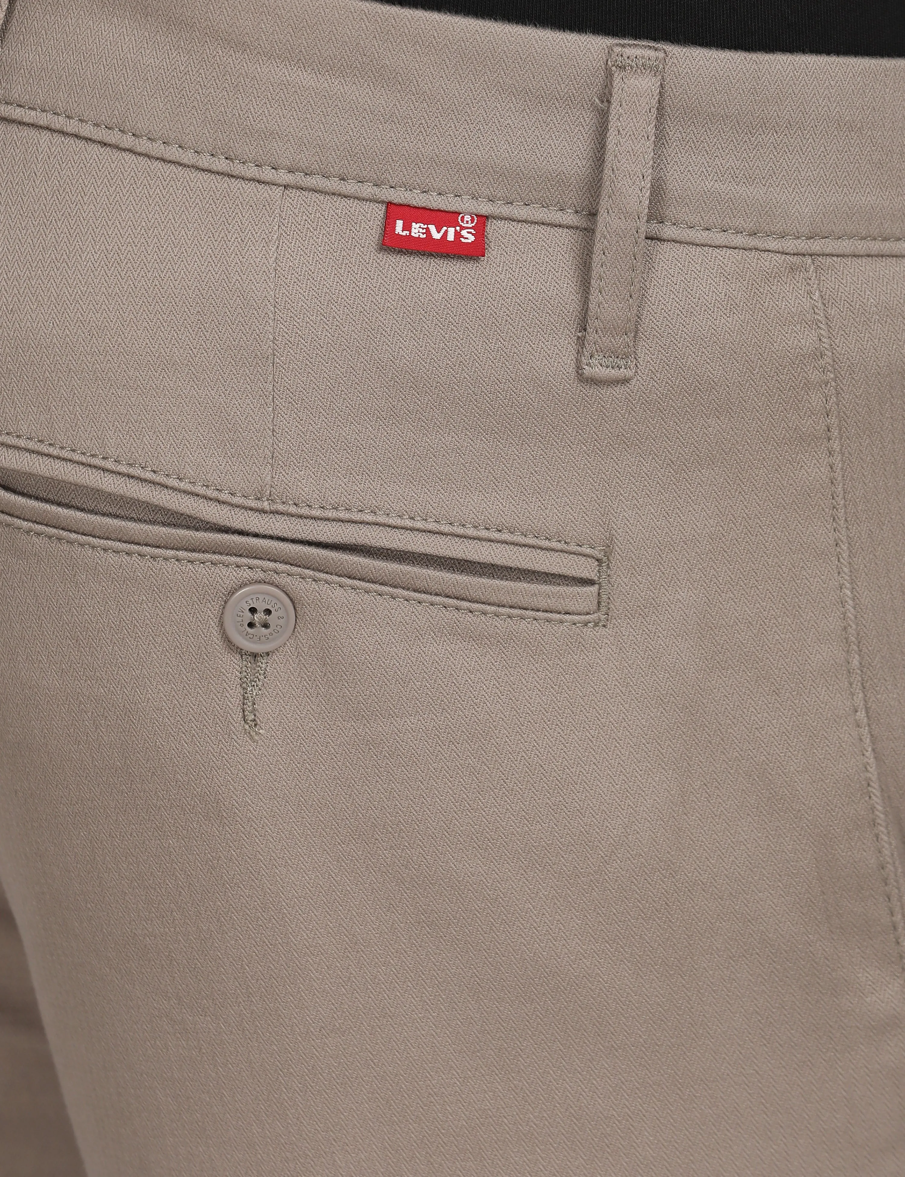 Men's Beige Slim Fit Chinos