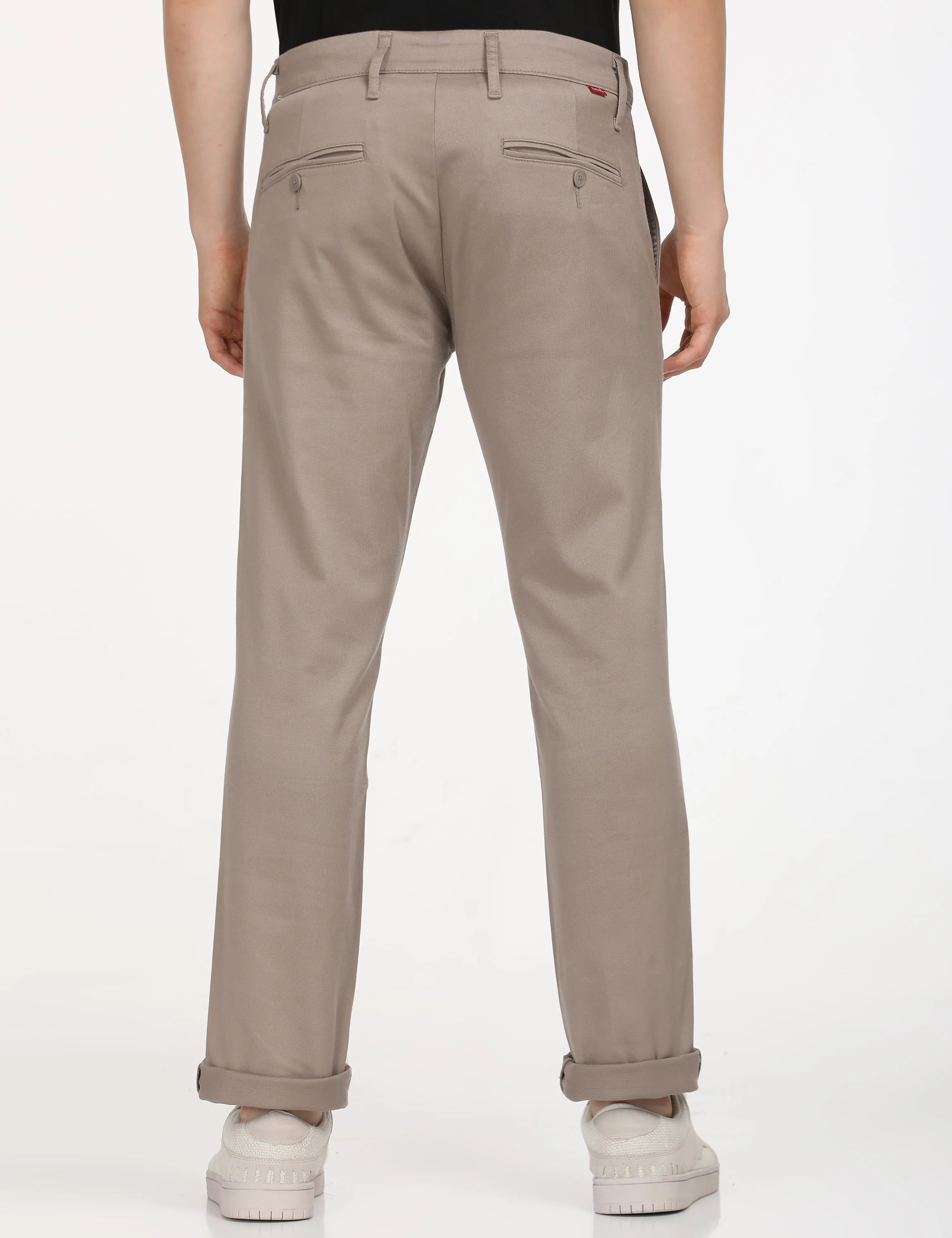 Men's Beige Slim Fit Chinos