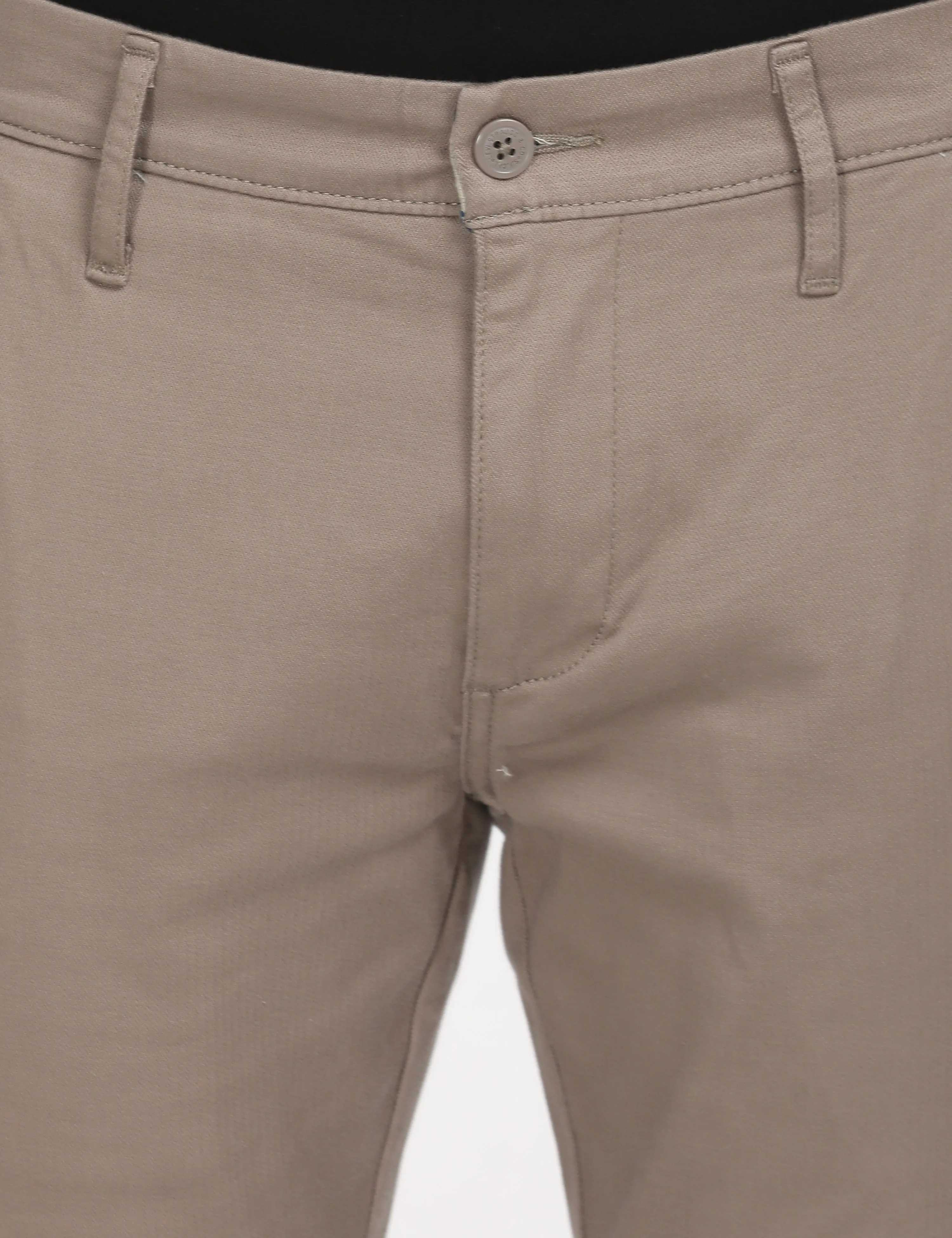 Men's Beige Slim Fit Chinos