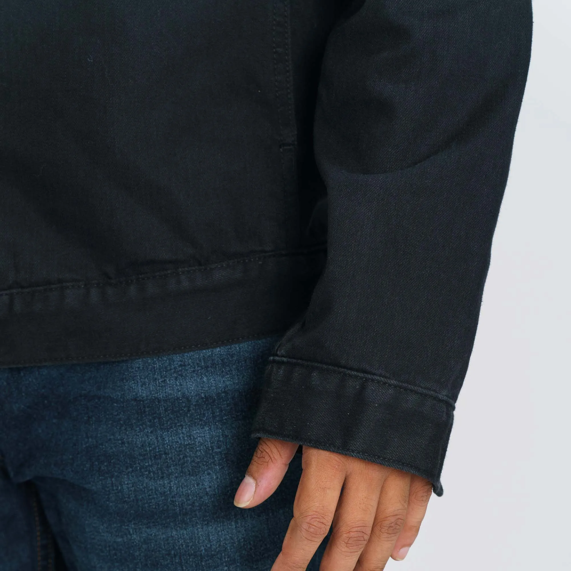 Mens Black Denim Jacket