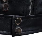 Men's Bomber Jackets Fashion Leather  Motor Jacket