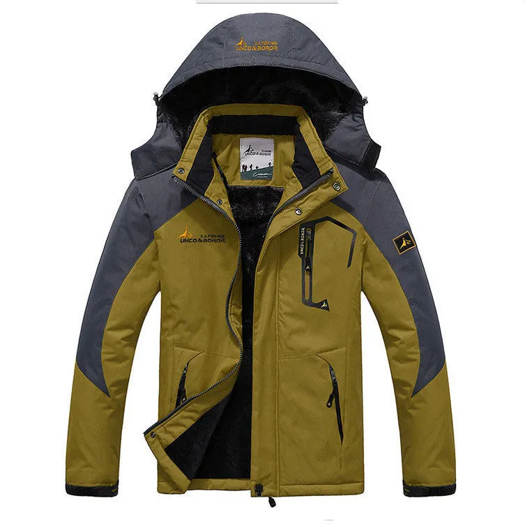 Men's casual thick outwear overcoat jacket Men Windproof Hood parka mens jackets and coats windbreaker
