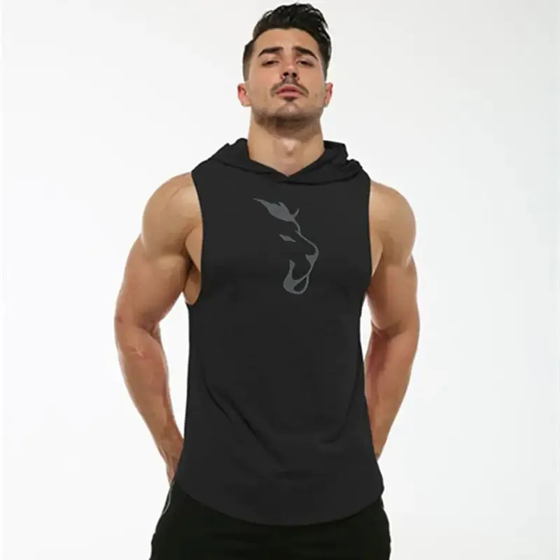 Men's Hooded Sleeveless Tank Top