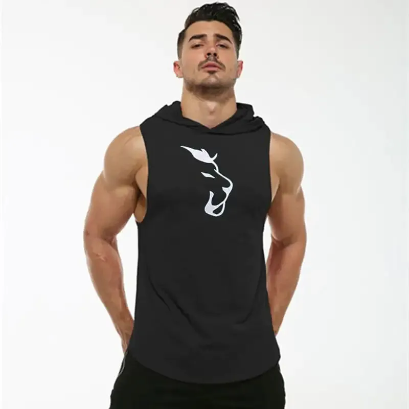 Men's Hooded Sleeveless Tank Top