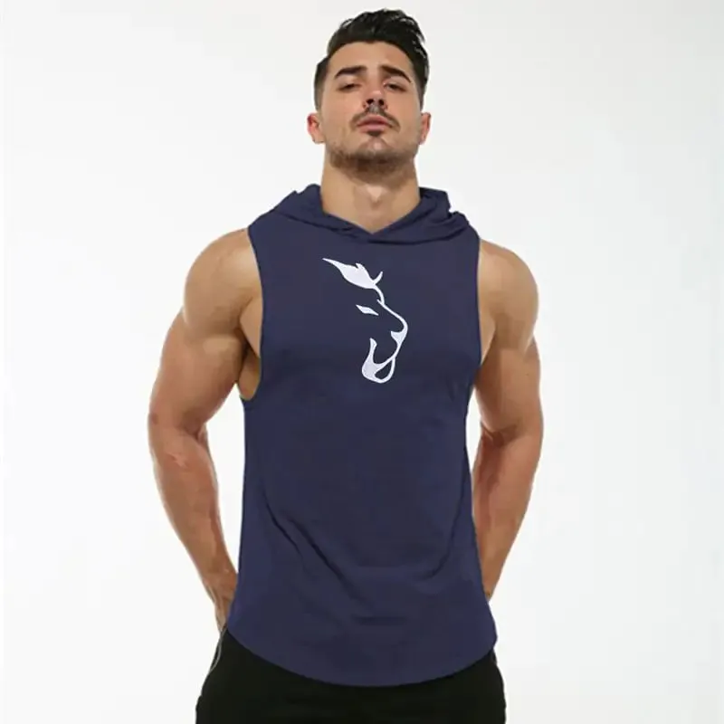 Men's Hooded Sleeveless Tank Top