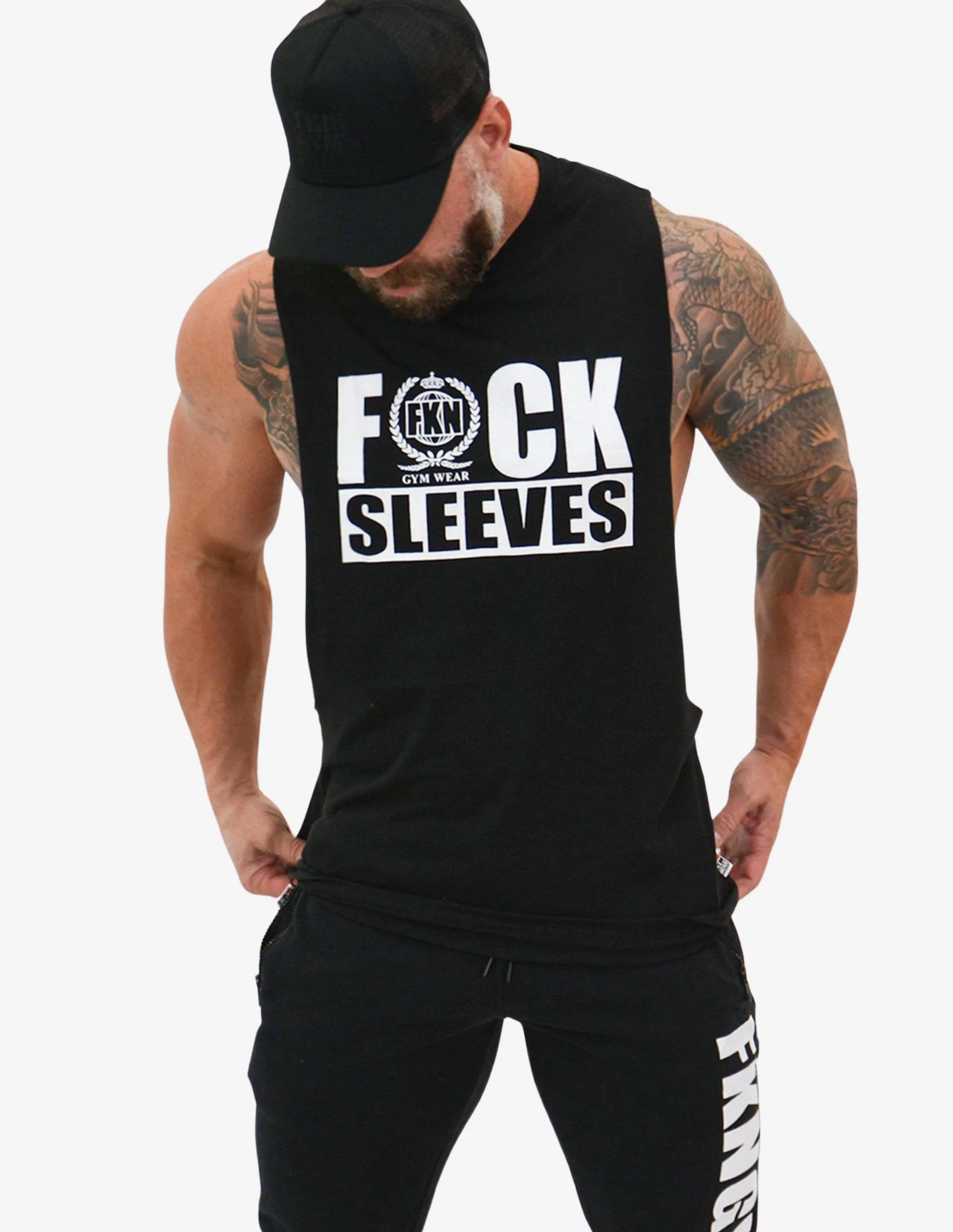 Men's Muscle Tee | FUCK SLEEVES | Black