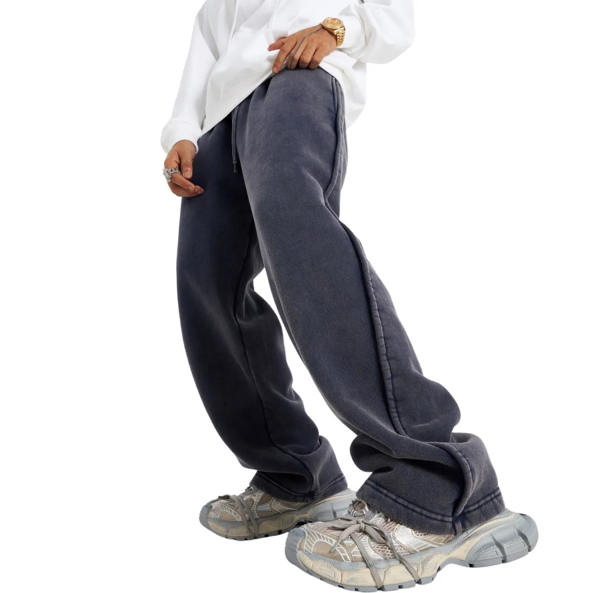 Men's Solid Color Baggy Sweatpants