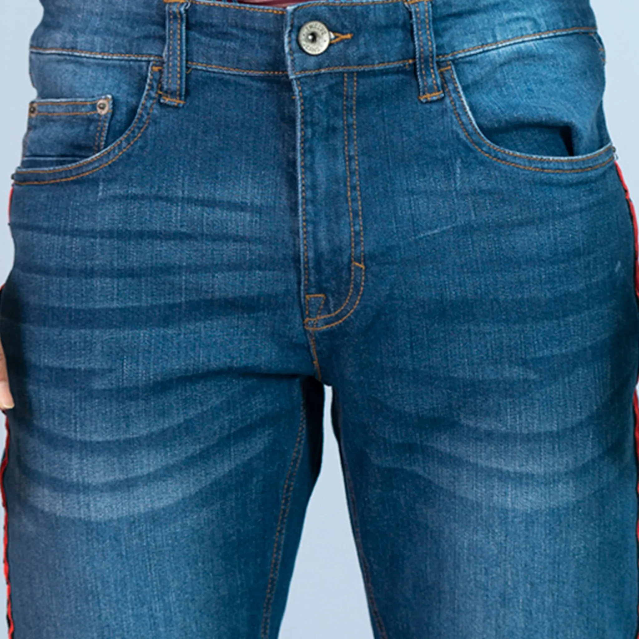 Mens Washed Denim Jeans