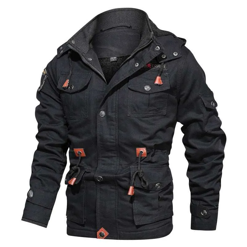 Men's Winter Fleece Jacket Coats Thick Warm Casual Parkas Military Jackets
