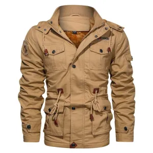 Men's Winter Fleece Jacket Coats Thick Warm Casual Parkas Military Jackets