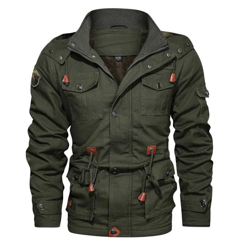 Men's Winter Fleece Jacket Coats Thick Warm Casual Parkas Military Jackets