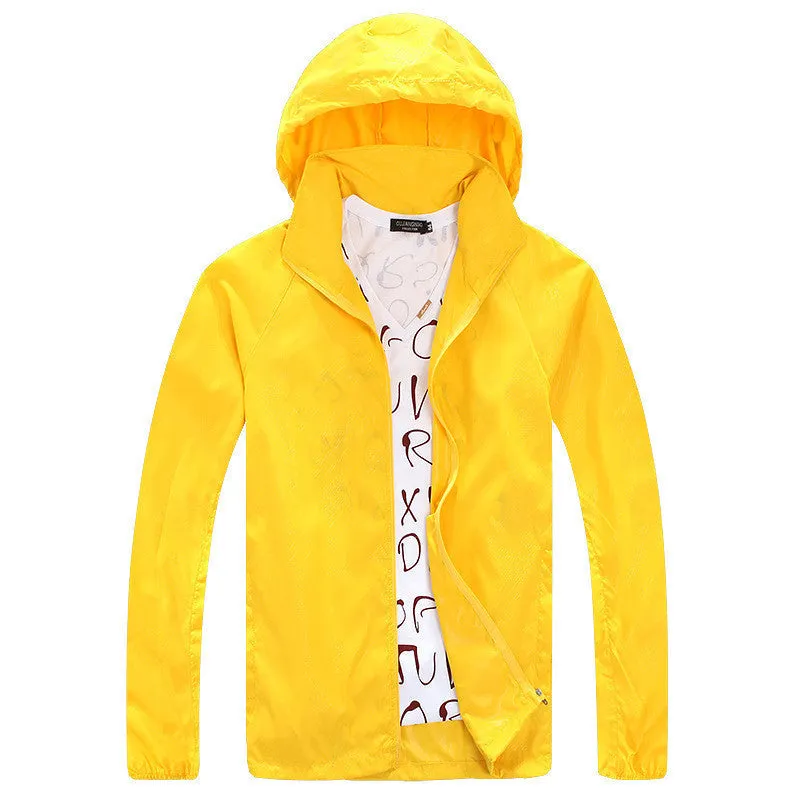 Men's Women's Casual Jacket Hooded Jackets Fashion Lovers Thin Windbreaker Zipper Coats