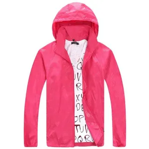 Men's Women's Casual Jacket Hooded Jackets Fashion Lovers Thin Windbreaker Zipper Coats