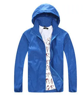 Men's Women's Casual Jacket Hooded Jackets Fashion Lovers Thin Windbreaker Zipper Coats