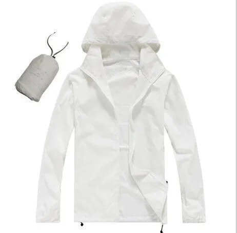 Men's Women's Casual Jacket Hooded Jackets Fashion Lovers Thin Windbreaker Zipper Coats