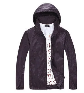Men's Women's Casual Jacket Hooded Jackets Fashion Lovers Thin Windbreaker Zipper Coats
