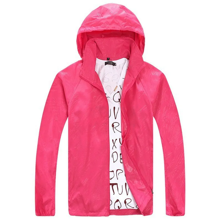 Men's Women's Casual Jacket Hooded Jackets Fashion Lovers Thin Windbreaker Zipper Coats