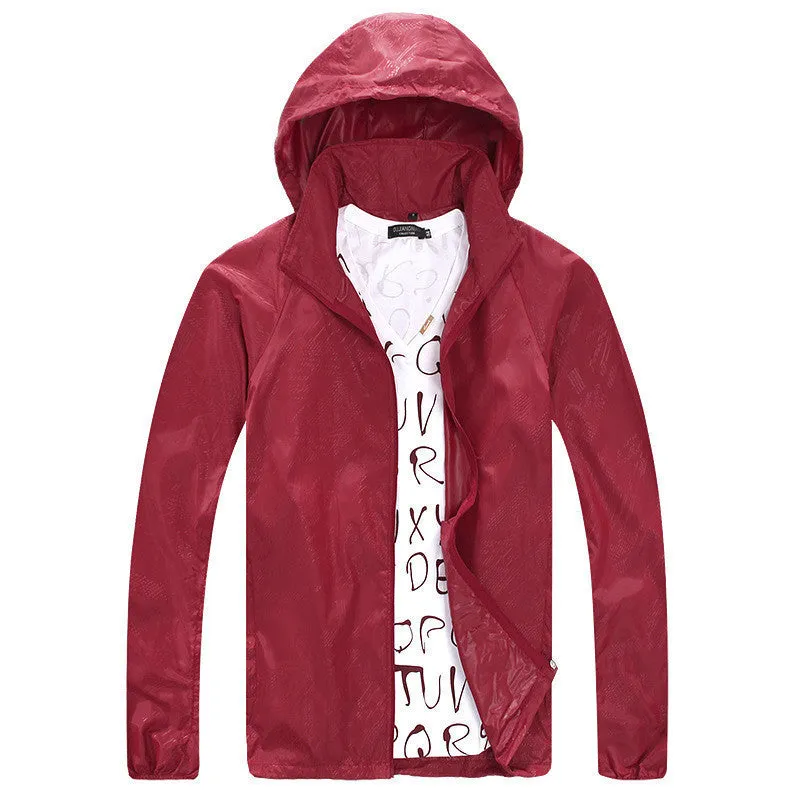 Men's Women's Casual Jacket Hooded Jackets Fashion Lovers Thin Windbreaker Zipper Coats