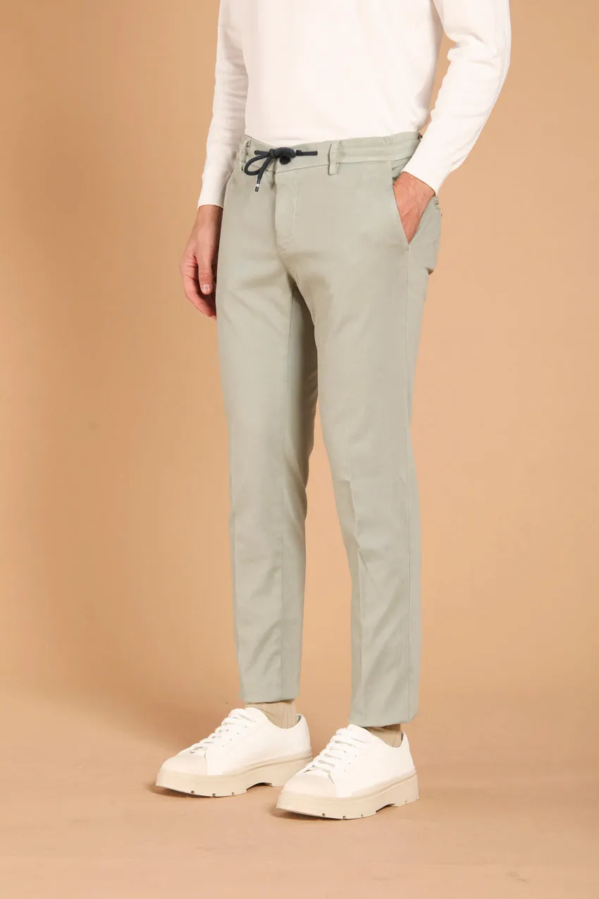 Milano Jogger men's chino pants in gabardine stretch extra slim fit 