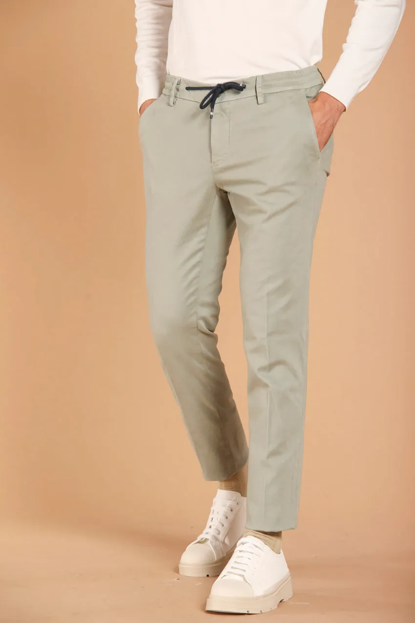 Milano Jogger men's chino pants in gabardine stretch extra slim fit 