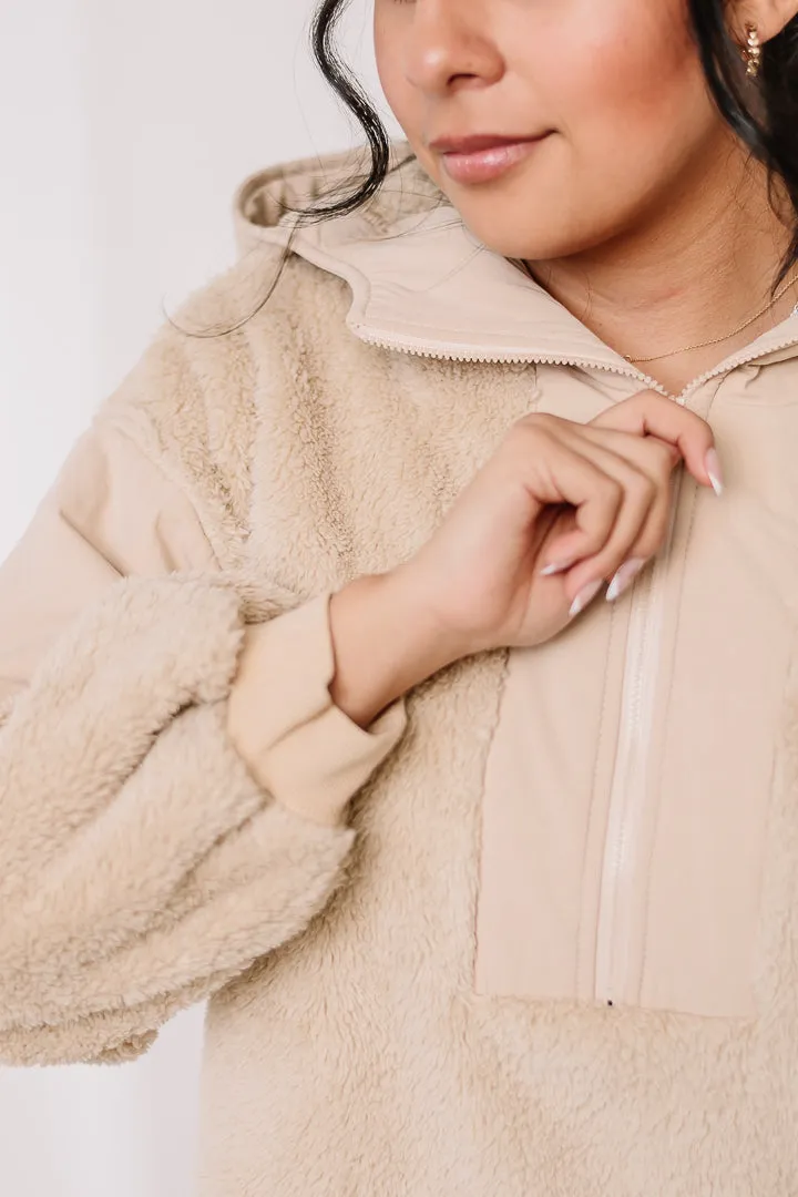 Minky Fleece 3/4 Zip Hoodie