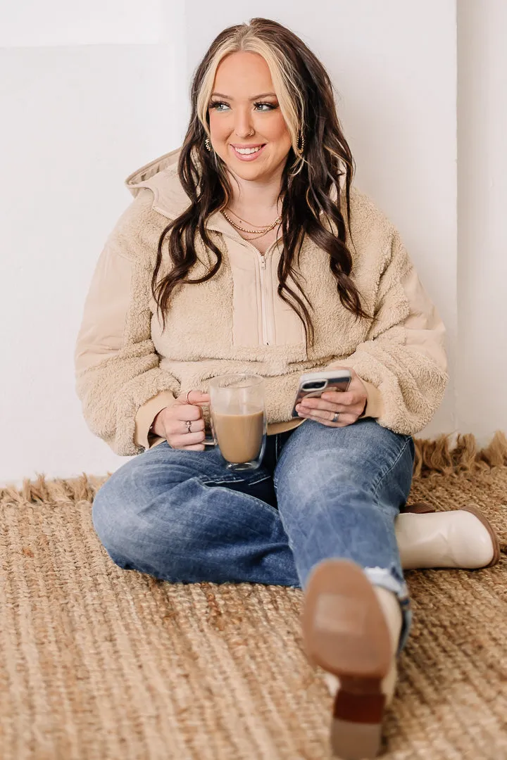 Minky Fleece 3/4 Zip Hoodie