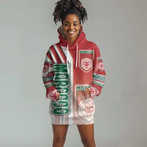 Morocco Soccer Hoodie Dress Atlas Lions Football - Road To Champion DT03
