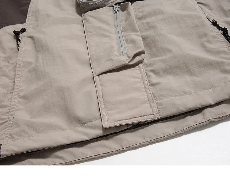 Multi Pocketed Waterproof Rain Jacket