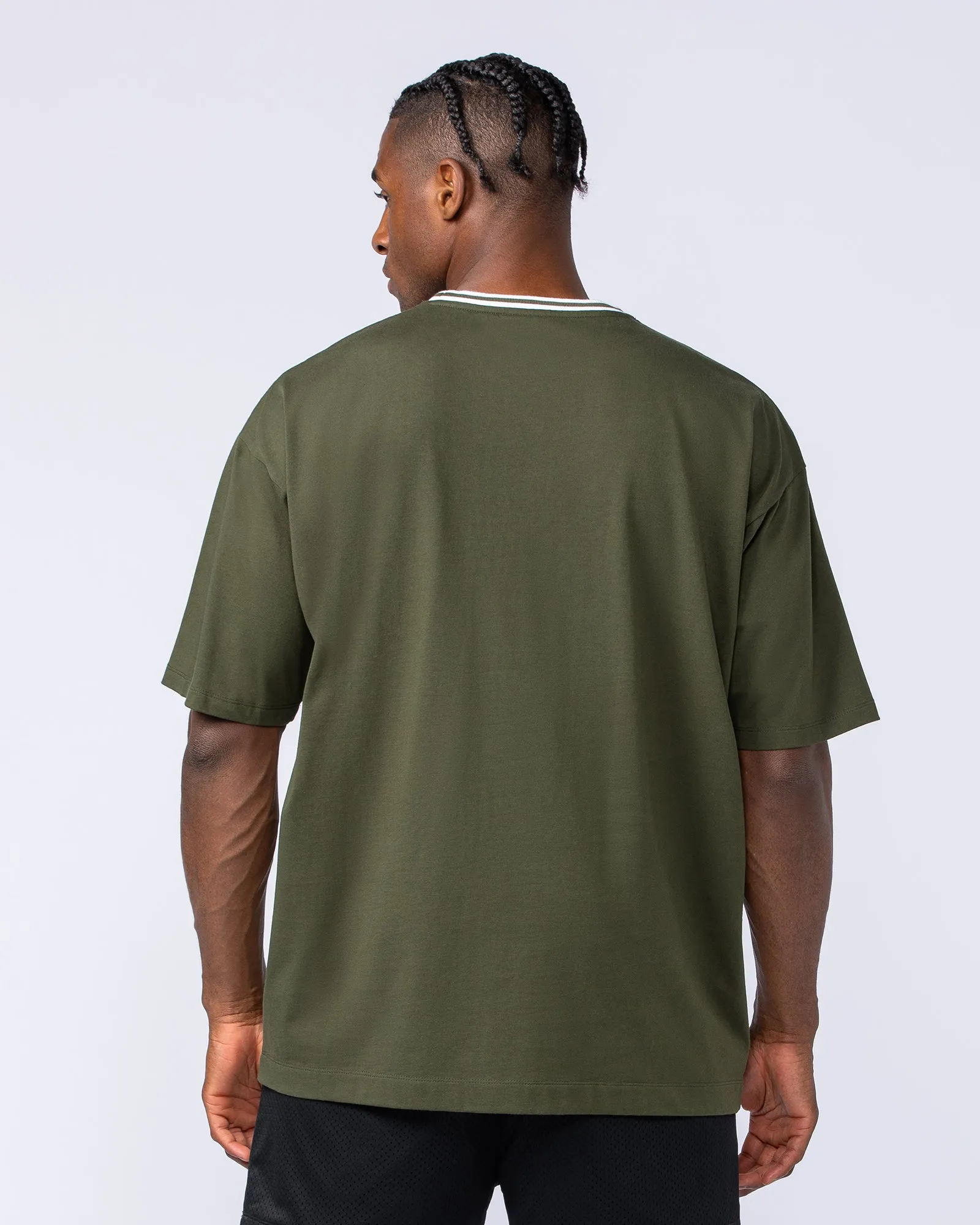 Muscle Nation | Sporting Club Oversized Tee - Dark Khaki