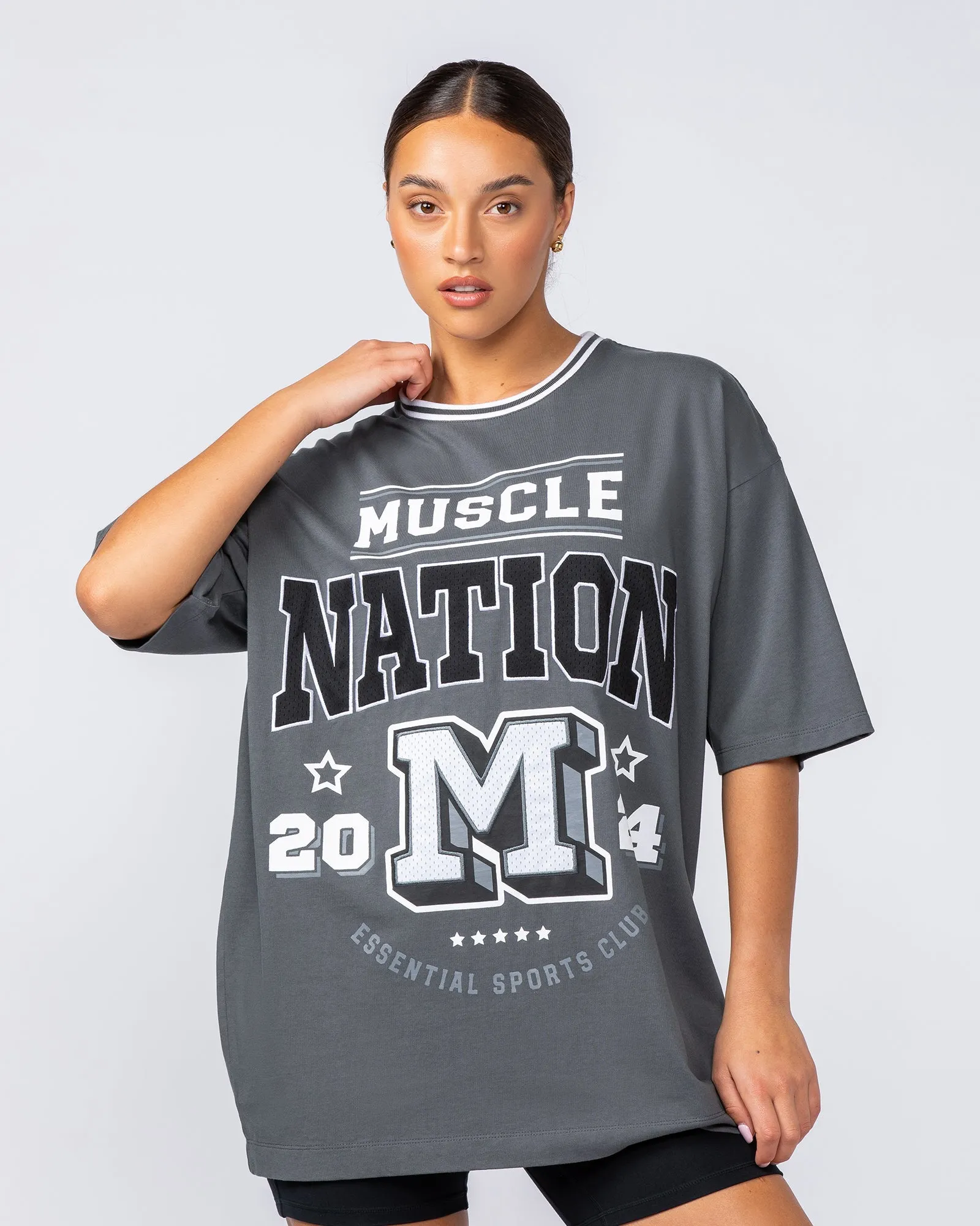 Muscle Nation | Sporting Club Oversized Tee - Tornado