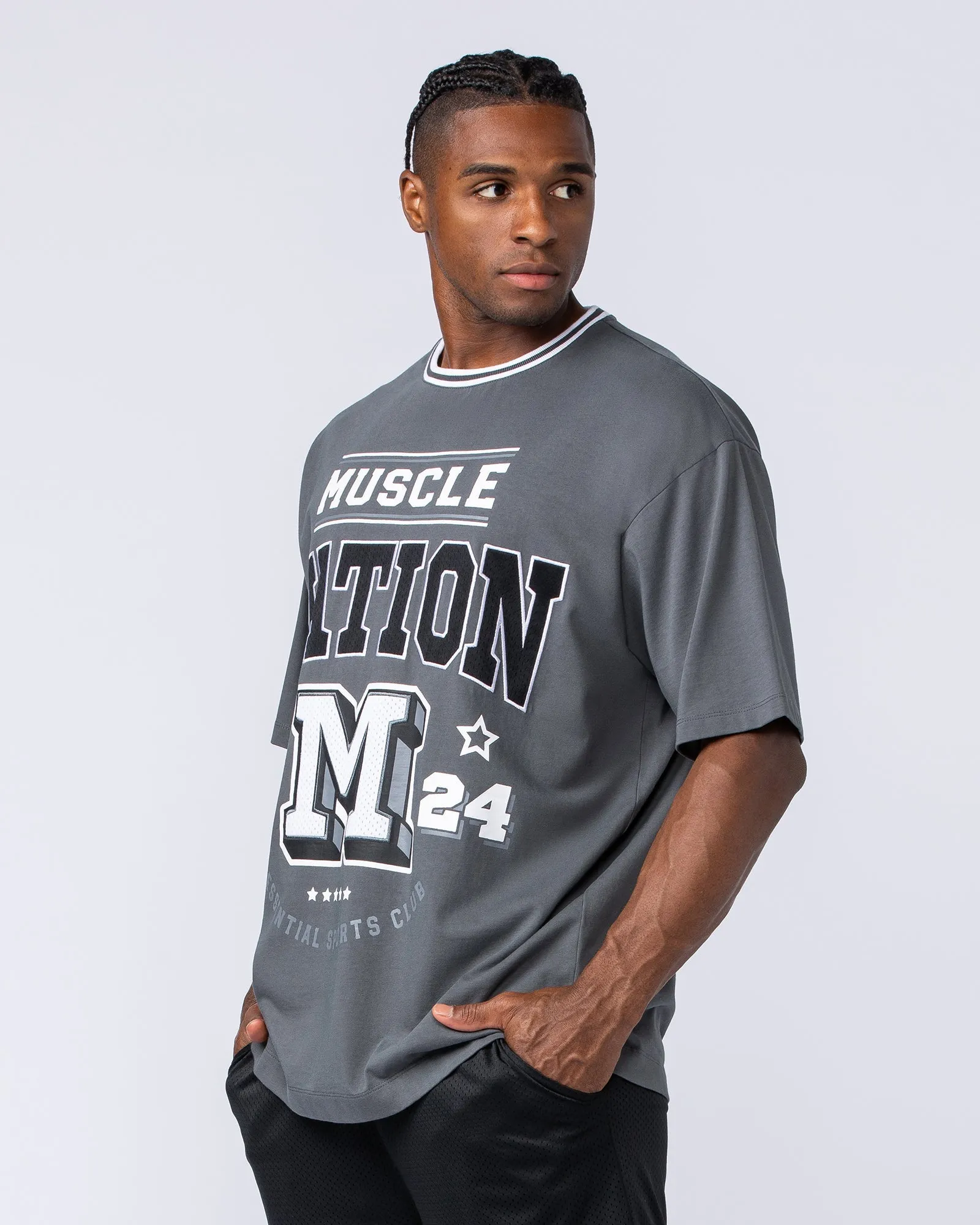 Muscle Nation | Sporting Club Oversized Tee - Tornado