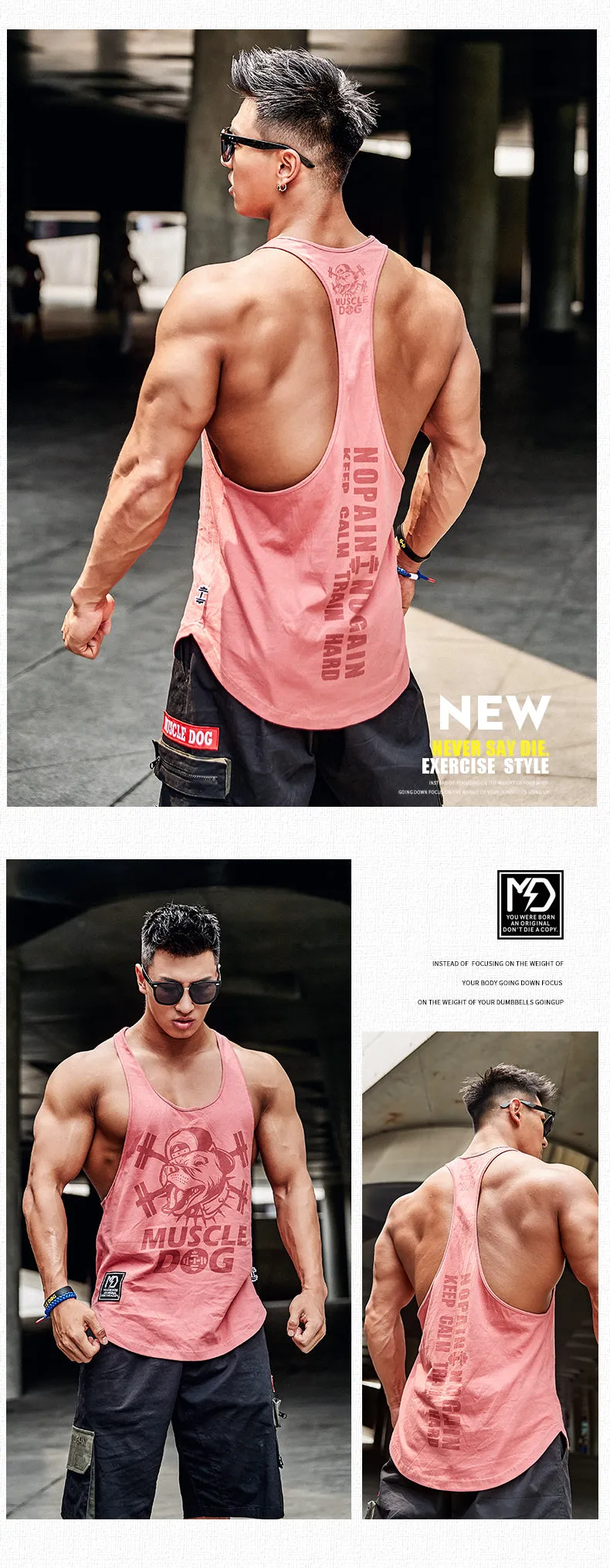 MuscleDog Stringer Y-Back Muscle Workout Tank Top