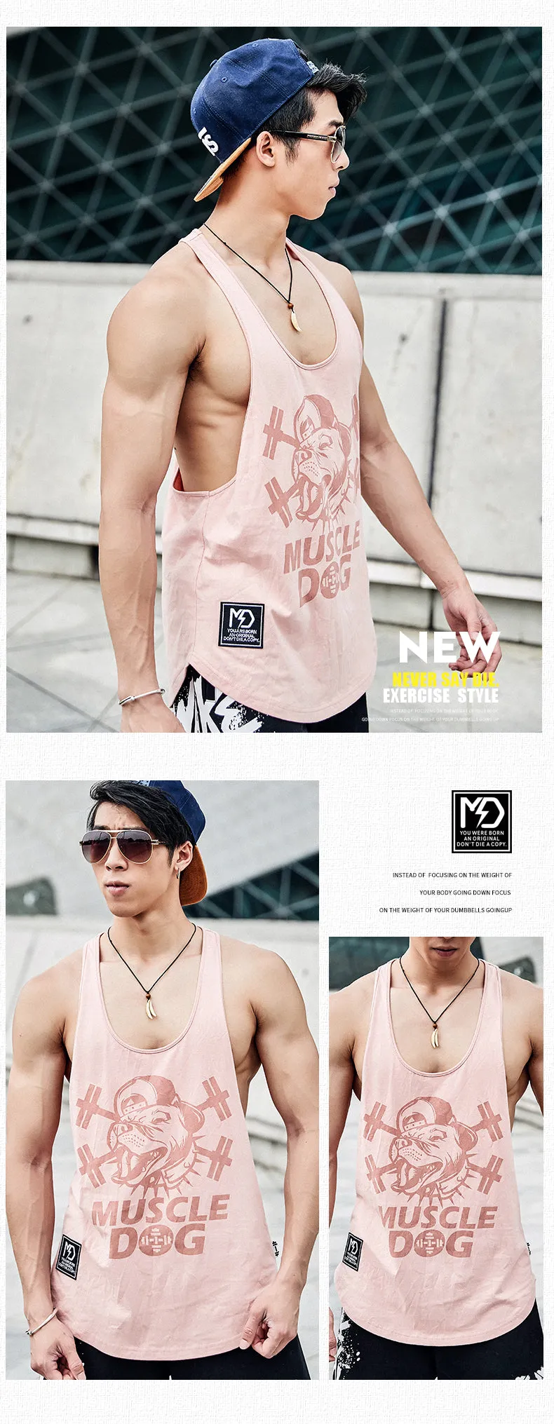 MuscleDog Stringer Y-Back Muscle Workout Tank Top
