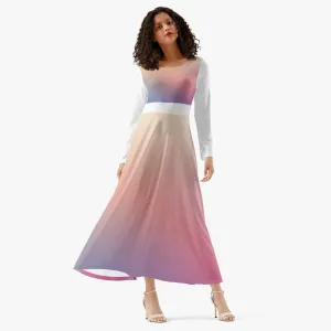 MyVybz Women's Aura One-piece Dress - White Sleeve