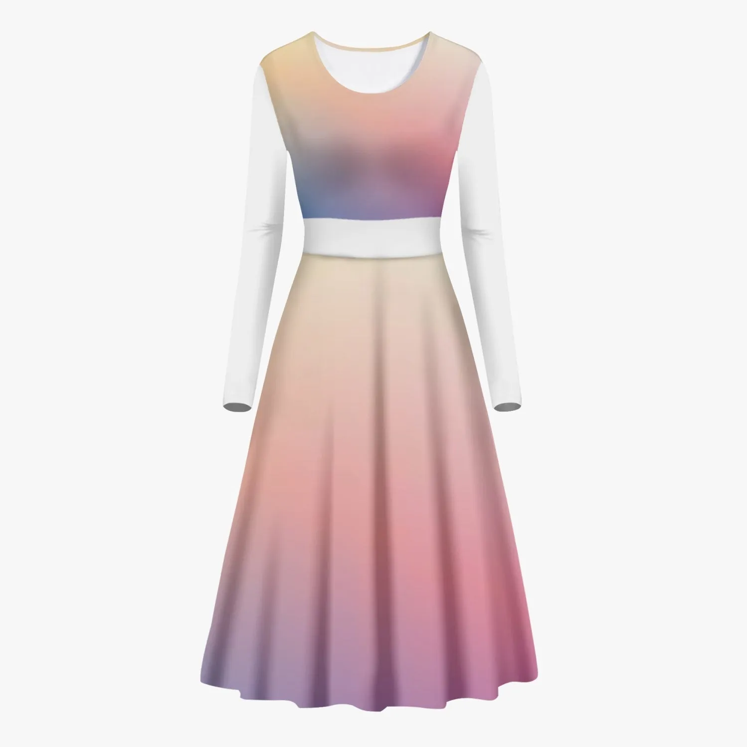 MyVybz Women's Aura One-piece Dress - White Sleeve
