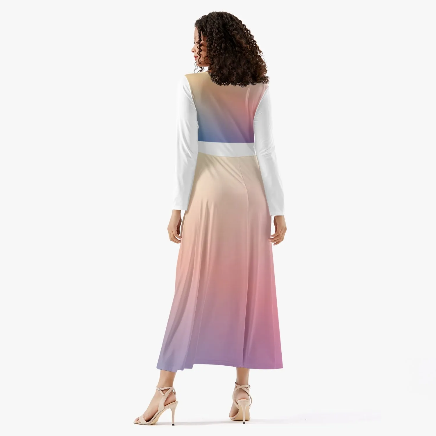 MyVybz Women's Aura One-piece Dress - White Sleeve
