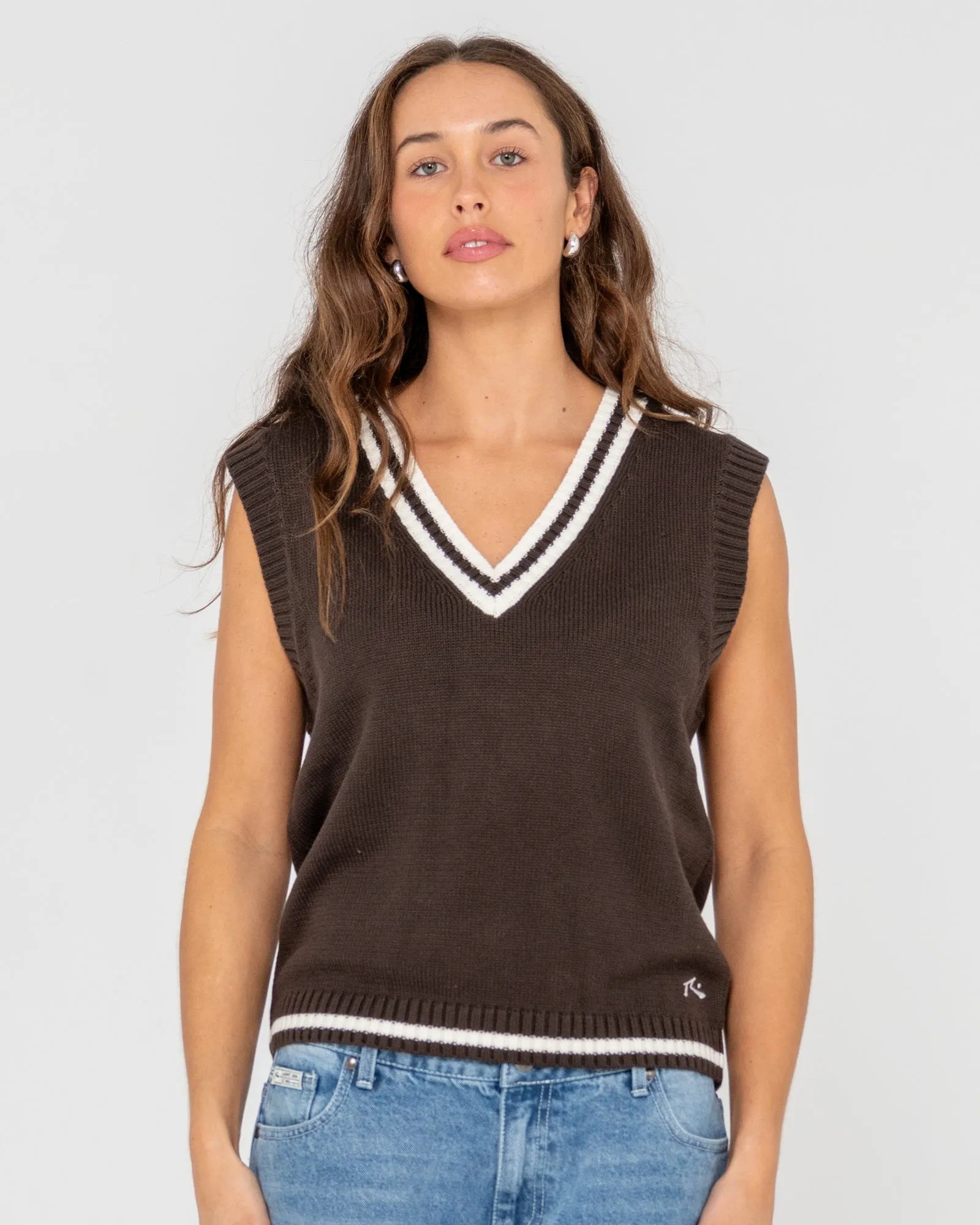 Nero Sleeveless Knit Vest - Java