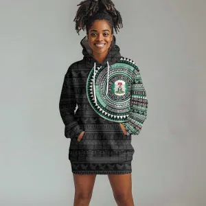Nigeria African Tribal Pattern Hoodie Dress Chest Arm Tattoo LT15