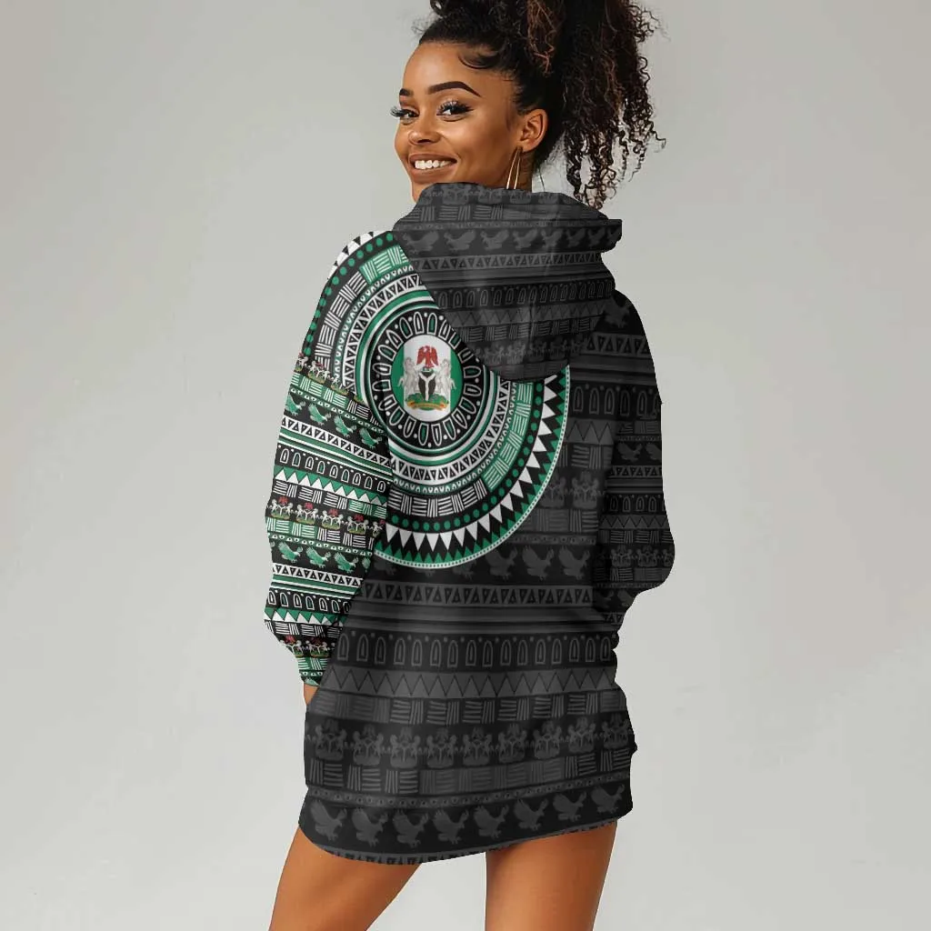 Nigeria African Tribal Pattern Hoodie Dress Chest Arm Tattoo LT15