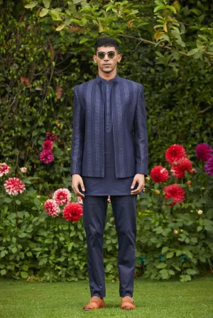 Nikhara Achkan Jacket With Kurta Set