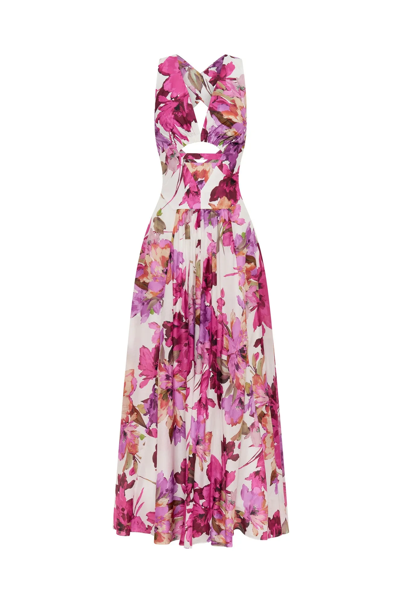 Noemi Dress - Ria Floral Ivory