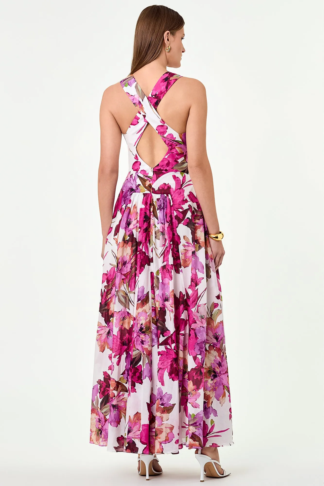 Noemi Dress - Ria Floral Ivory