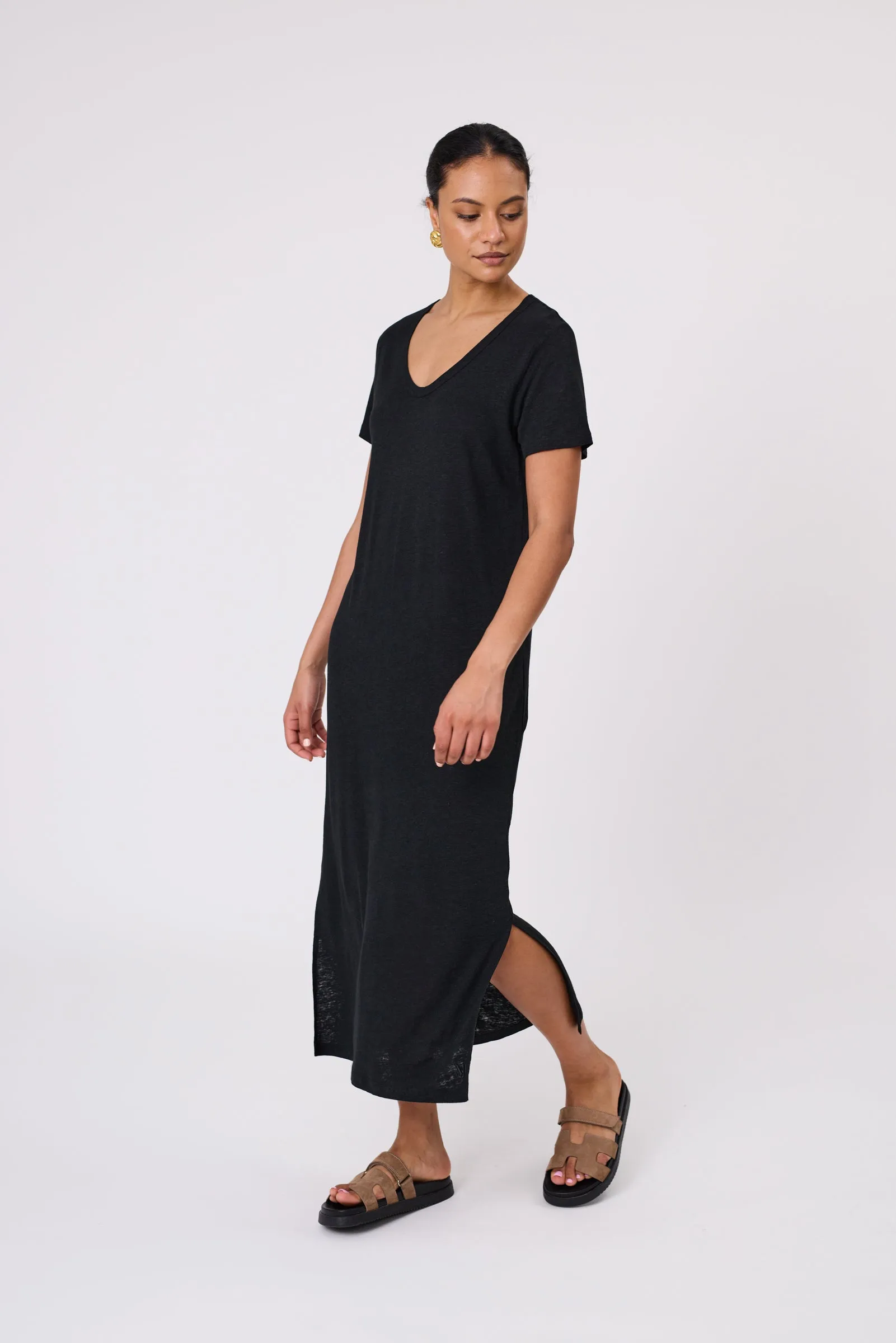 Noto T Shirt Dress - Black
