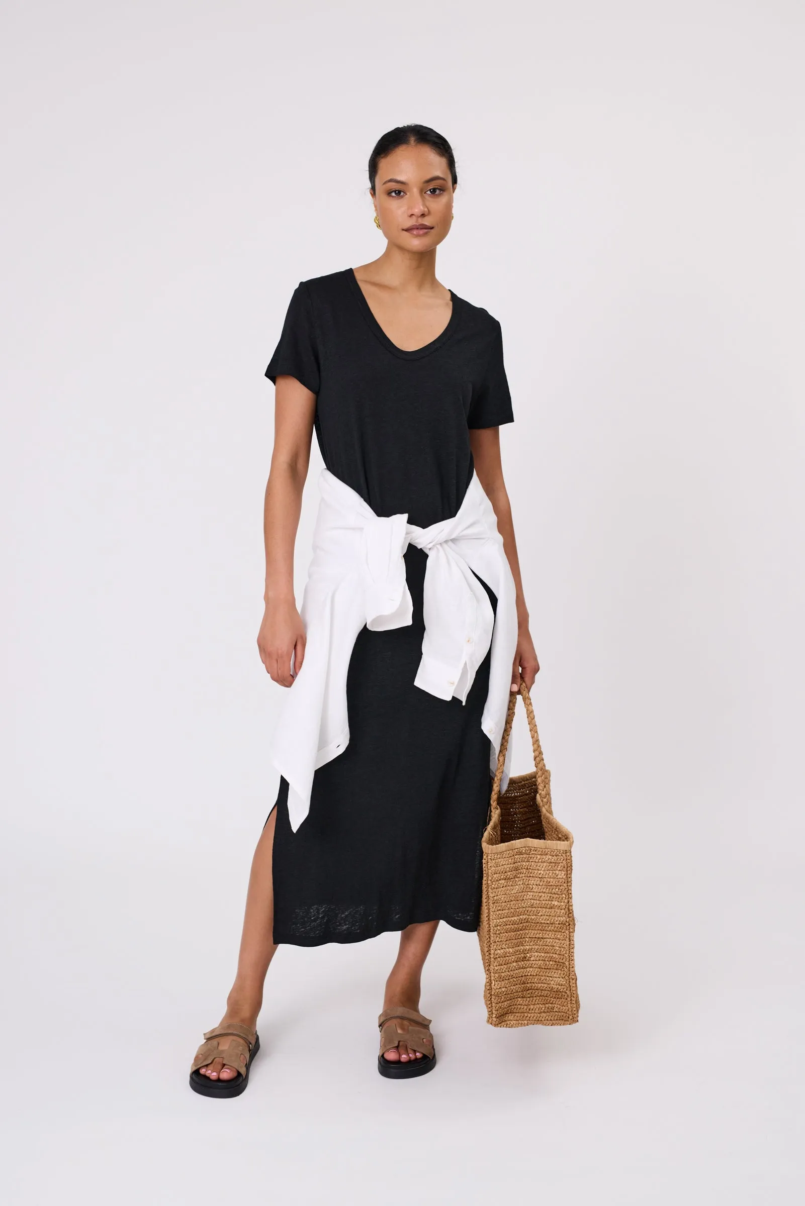 Noto T Shirt Dress - Black